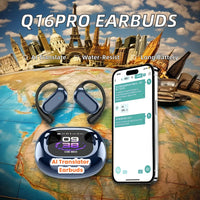 HKM-477971 A16 Pro Sport Earbuds with LCD Touch Screen and Long Battery Life, Semi-In-Ear and Open-Ear Design