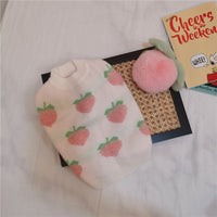 HKM-4779965 Casual Cotton Sweater in Cute Peach Print for Dogs and Cats