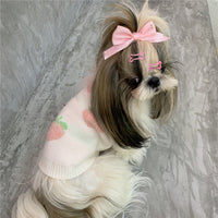 HKM-4779965 Casual Cotton Sweater in Cute Peach Print for Dogs and Cats