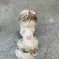 HKM-4779965 Casual Cotton Sweater in Cute Peach Print for Dogs and Cats