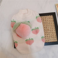 HKM-4779965 Casual Cotton Sweater in Cute Peach Print for Dogs and Cats