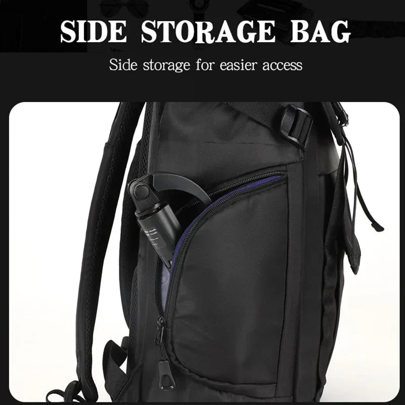 HKM-478035 Durable 17-Inch Waterproof Laptop Backpack with Large Capacity and Stylish Design for Men