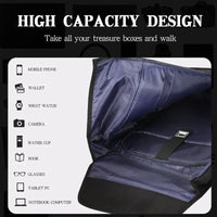 HKM-478035 Durable 17-Inch Waterproof Laptop Backpack with Large Capacity and Stylish Design for Men