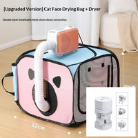 HKM-4781245 Cat Drying Cabinet with Quiet Hair Dryer - Purple & Blue Options Available