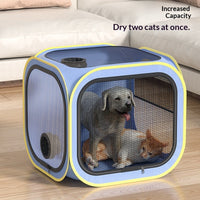 HKM-4781245 Cat Drying Cabinet with Quiet Hair Dryer - Purple & Blue Options Available