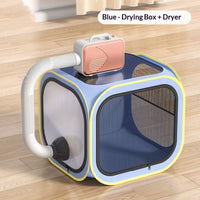 HKM-4781245 Cat Drying Cabinet with Quiet Hair Dryer - Purple & Blue Options Available