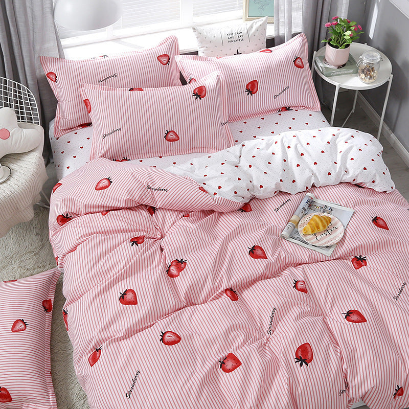 HKM-478291 Floral and Botanical Polyester Bed Linen Set for Cozy Interiors