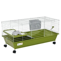 HKM-4783037 Spacious Multi-Level Small Animal Cage with Ramp and Feeder - Ideal for Rabbits, Guinea Pigs, and Chinchillas