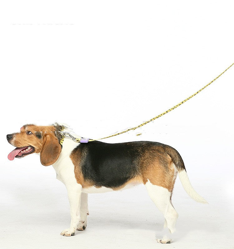 HKM-4783165 Durable Yellow Polyester Pet Traction Rope for Cats and Dogs, 120cm Length
