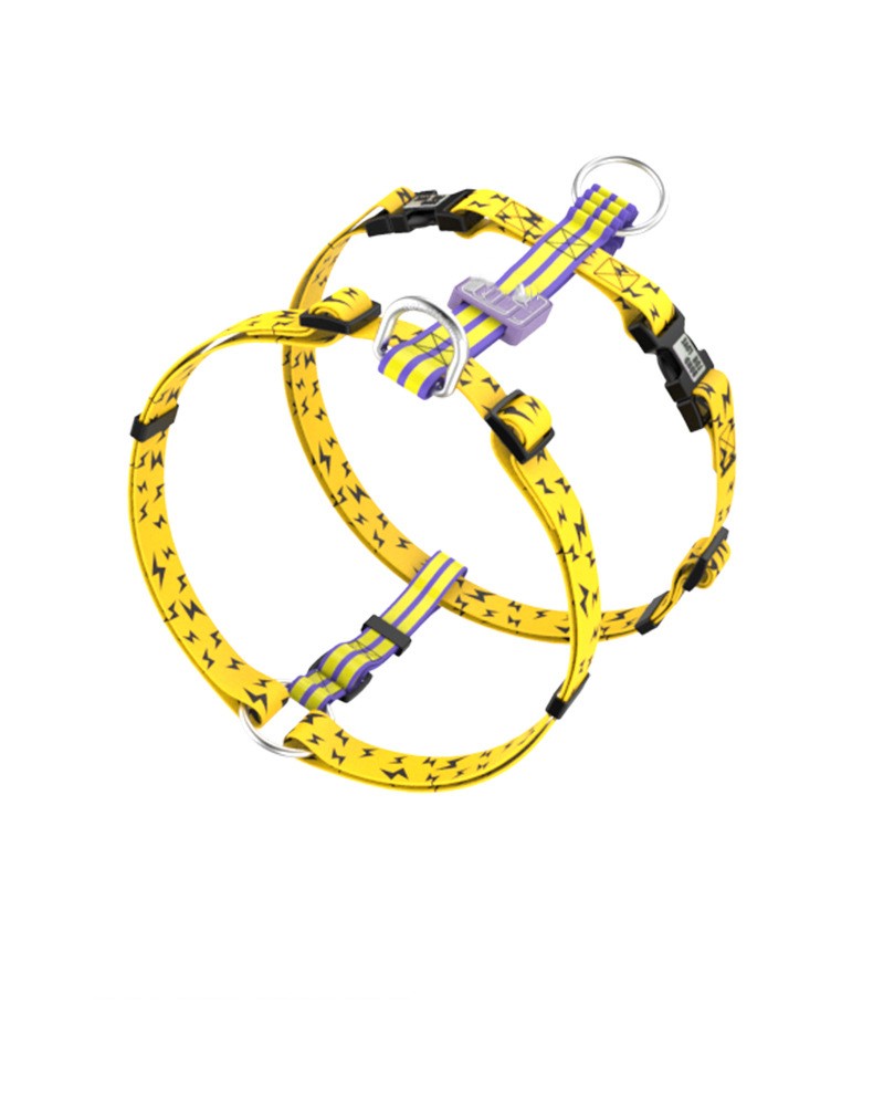 HKM-4783165 Durable Yellow Polyester Pet Traction Rope for Cats and Dogs, 120cm Length