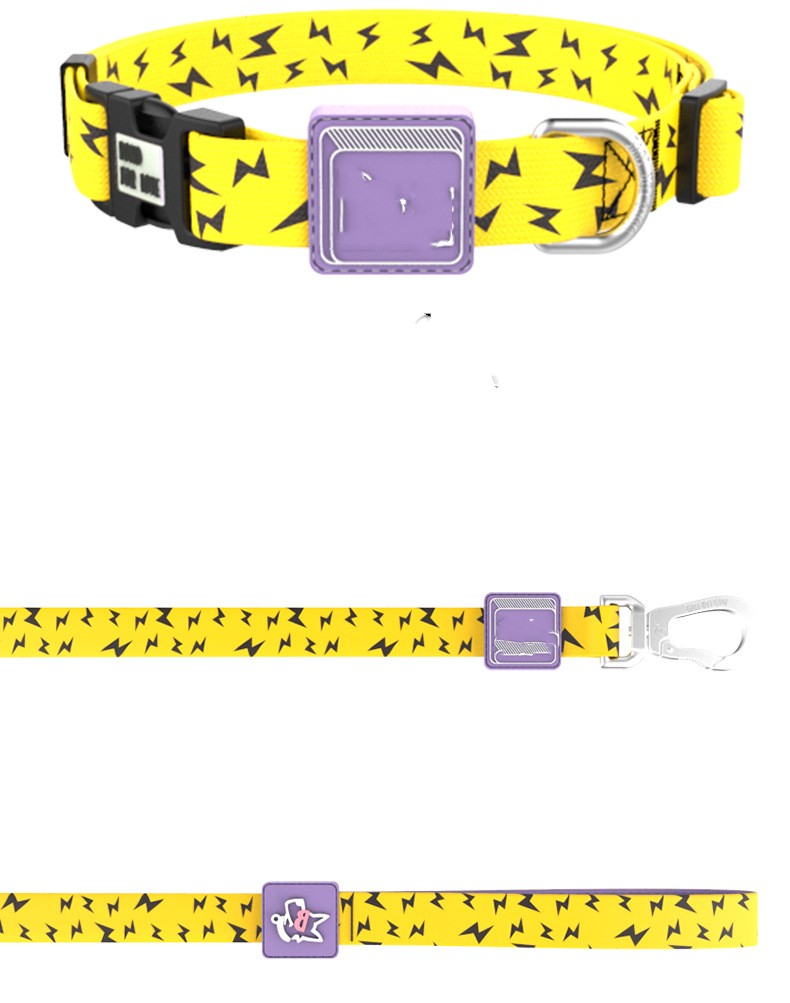 HKM-4783165 Durable Yellow Polyester Pet Traction Rope for Cats and Dogs, 120cm Length