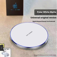 HKM-478355 10W Ultra-Thin Metal Qi Wireless Charger for Compatible Mobile Devices