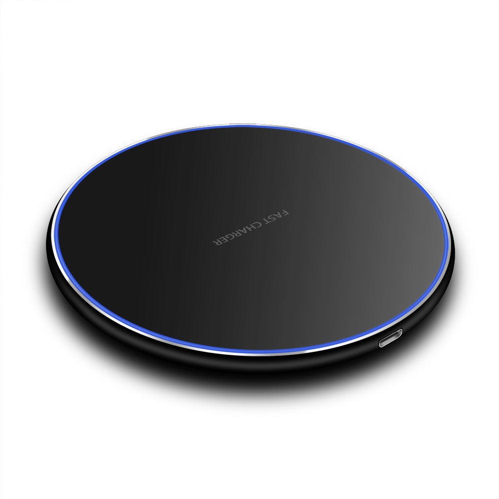 HKM-478355 10W Ultra-Thin Metal Qi Wireless Charger for Compatible Mobile Devices