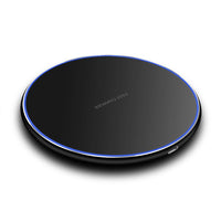 HKM-478355 10W Ultra-Thin Metal Qi Wireless Charger for Compatible Mobile Devices