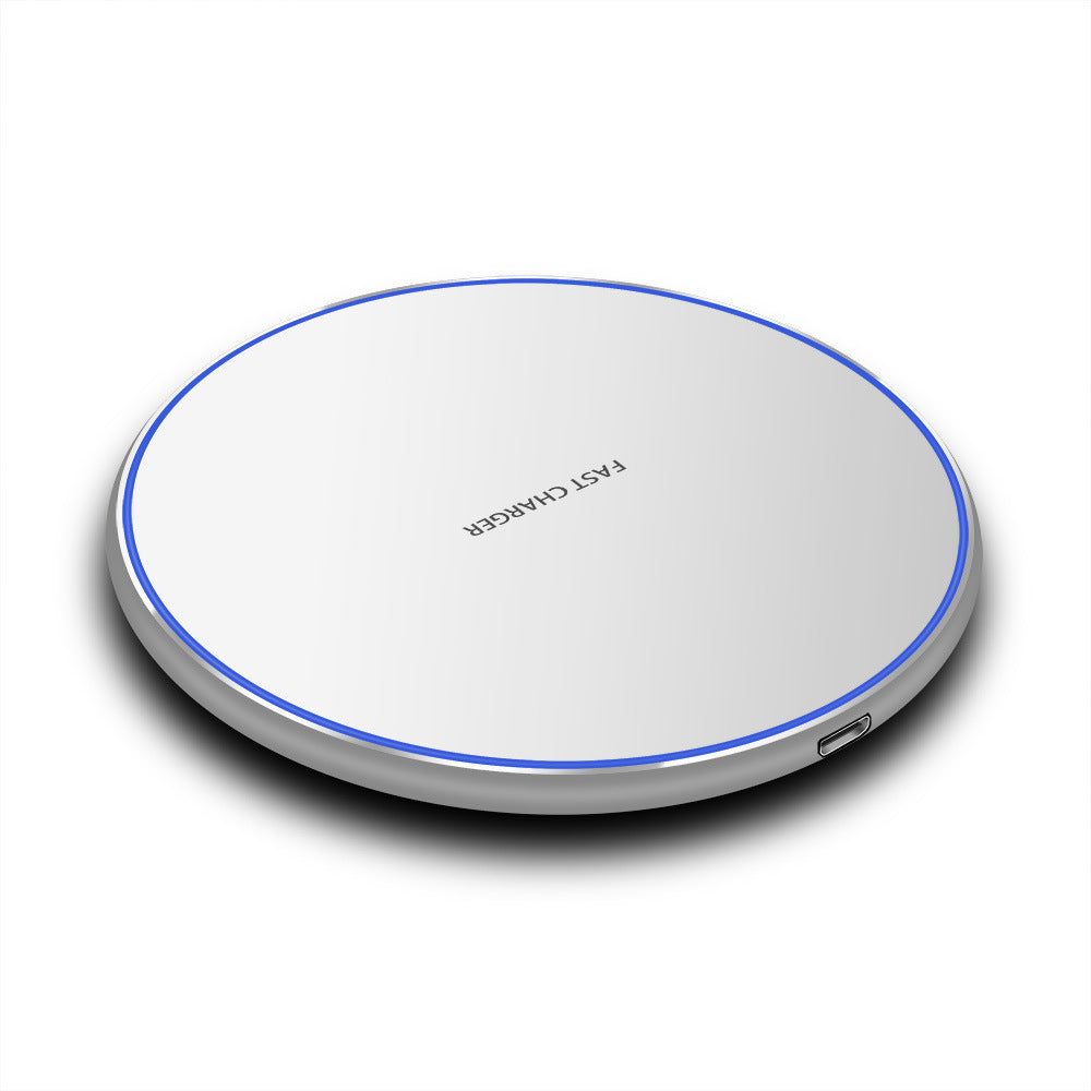HKM-478355 10W Ultra-Thin Metal Qi Wireless Charger for Compatible Mobile Devices