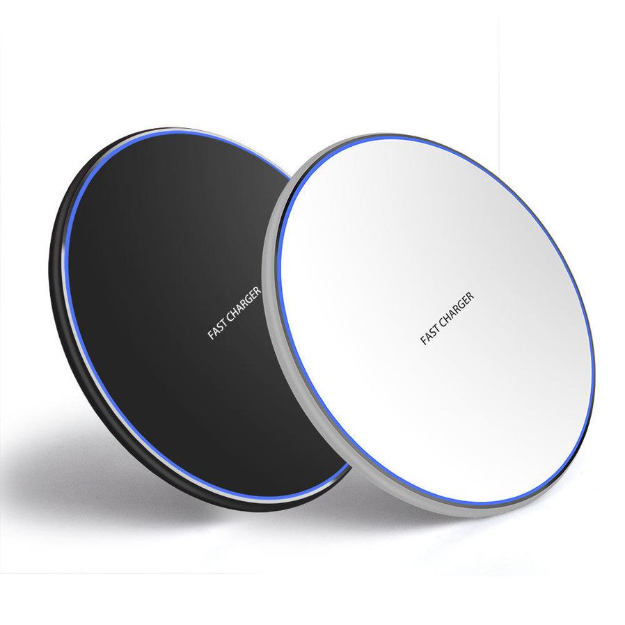 HKM-478355 10W Ultra-Thin Metal Qi Wireless Charger for Compatible Mobile Devices