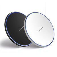 HKM-478355 10W Ultra-Thin Metal Qi Wireless Charger for Compatible Mobile Devices
