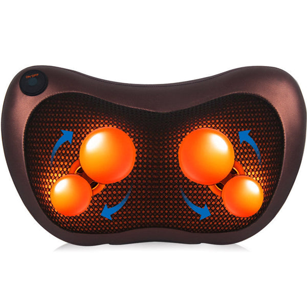 HKM-478355 Double-Turn Massage Pillow with Infrared Therapy for Neck, Back, Waist, and Legs