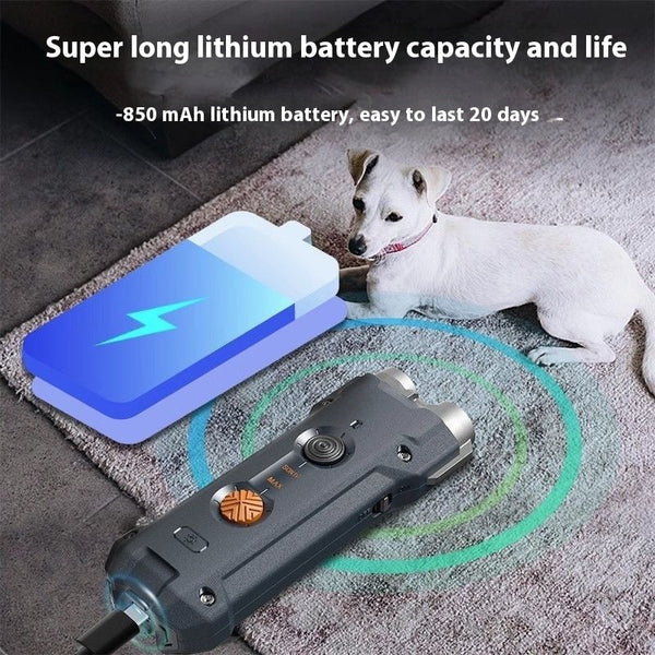HKM-4784189 High-Power Ultrasonic Dog Repellent Device, 5V ABS Safe Design with Charging Cable & Hanging Rope