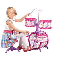 HKM-478547 Kids Modern Design Jazz Drum Set with Stool - Educational Musical Toy for Children