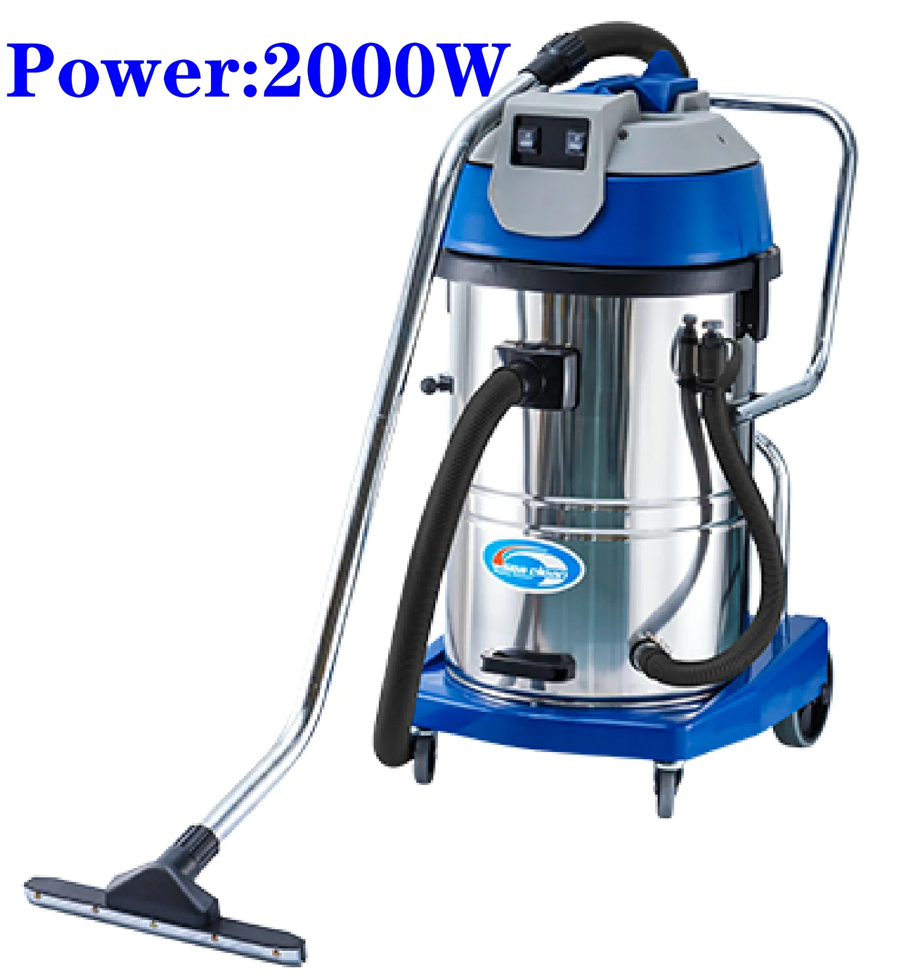HKM-478547 Stainless Steel 60L Wet and Dry Vacuum Cleaner with 2000W Power for Industrial Use