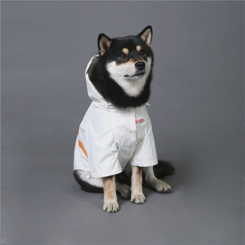 HKM-4786749 Windproof Reflective Waterproof Pet Raincoat with Adjustable Sizes