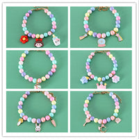 HKM-4787133 Colorful Macaron Pearl Dream Moon Headdress and Meteor Rabbit Collar Accessories Set