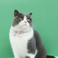 HKM-4787133 Colorful Macaron Pearl Dream Moon Headdress and Meteor Rabbit Collar Accessories Set