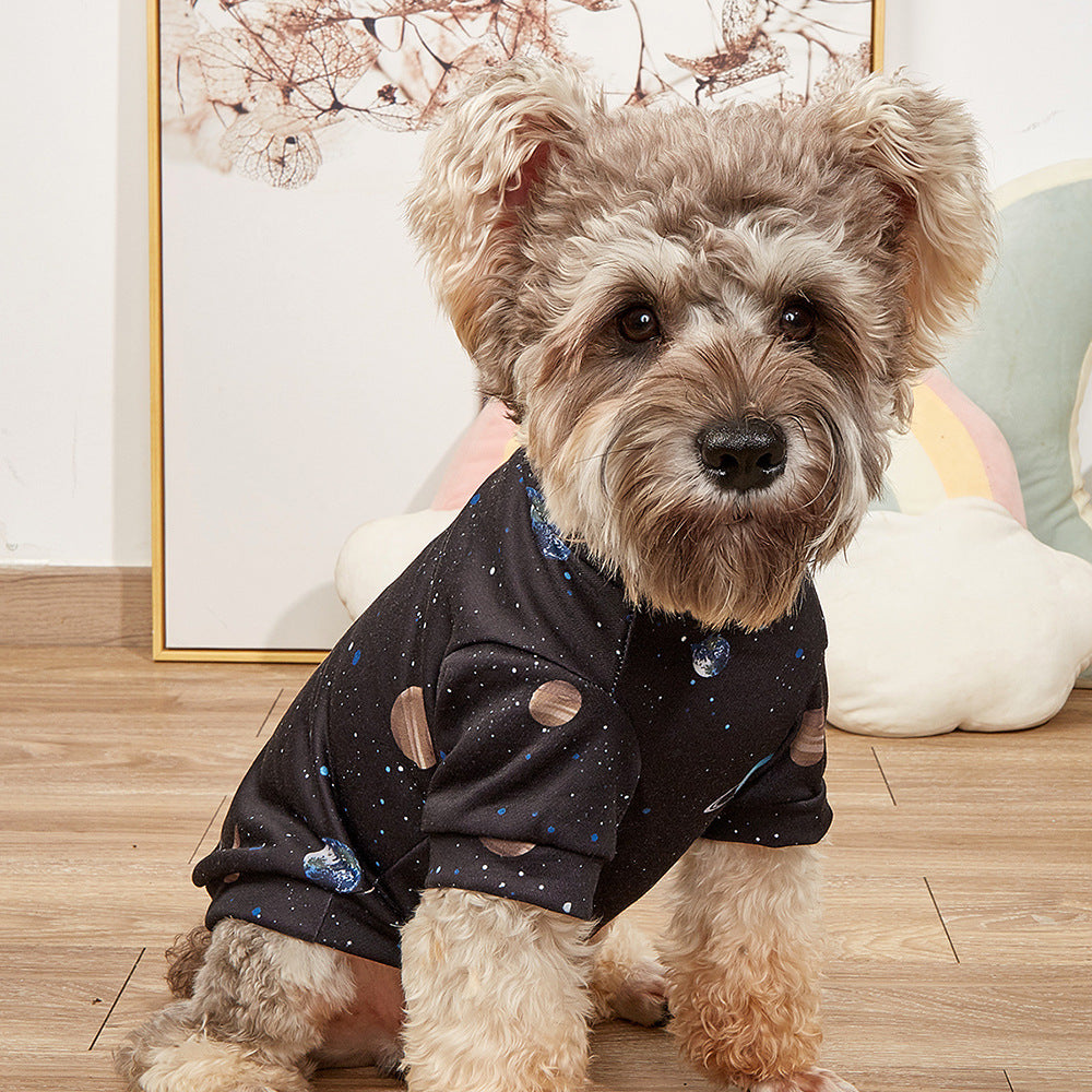 HKM-4787517 Cosmic Planet Print Dog T-shirt for All Sizes