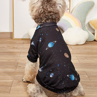 HKM-4787517 Cosmic Planet Print Dog T-shirt for All Sizes