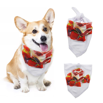 HKM-4787517 Pet Saliva Absorbent Triangle Scarf - Polyester Heat Transfer Print, Sizes S-XL