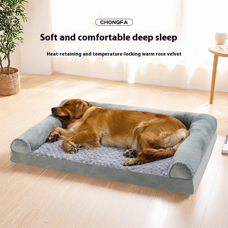 HKM-4789181 Medium to Large Dog Kennel in Light Gray & Dark Gray ¨C Comfortable Cloth Design