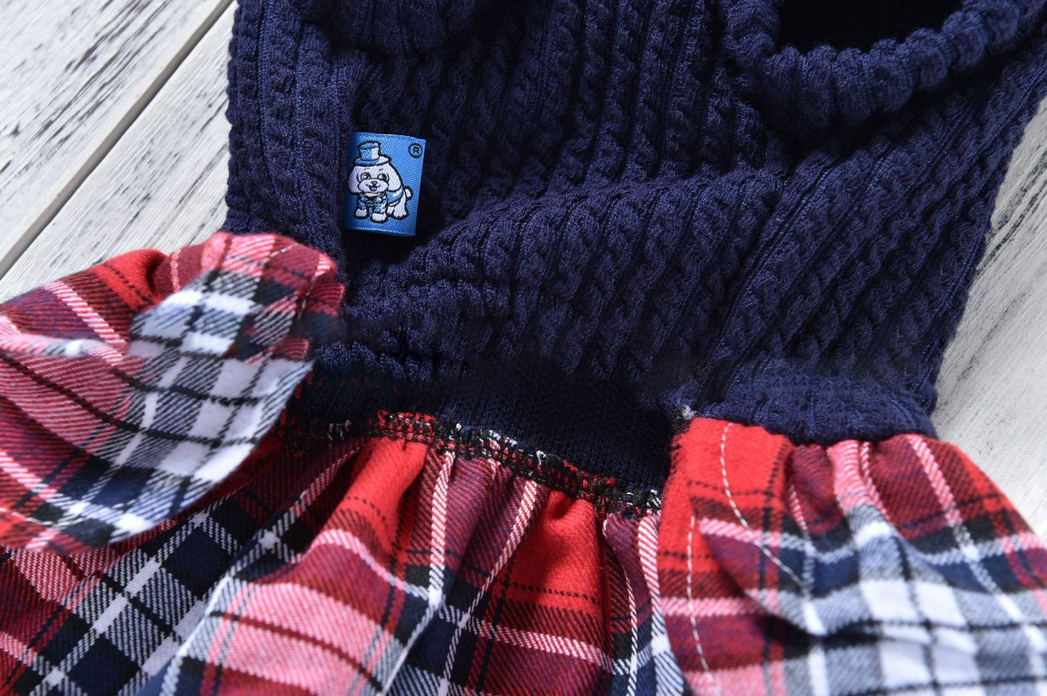 HKM-4789693 Plaid Wool Skirt for Pets - Autumn and Winter Dog Apparel