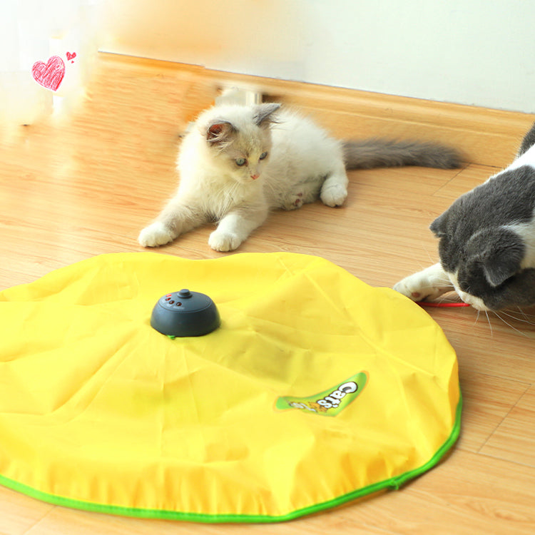 HKM-4789949 Automatic Rotating Electric Cat Toy with Adjustable Modes and Curiosity-Invoking Cloth Cover