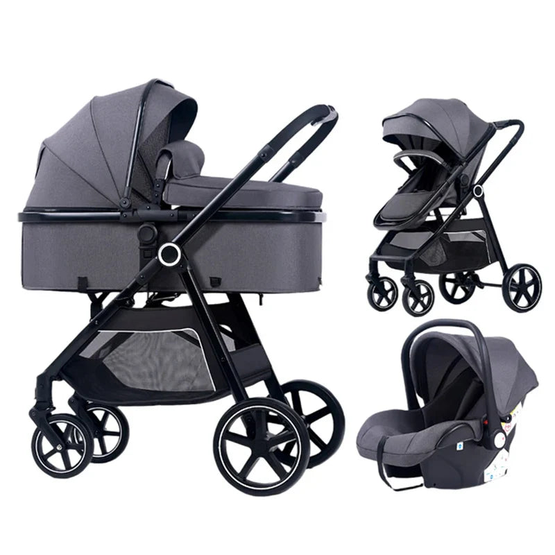 HKM-478995 Quick-Fold Travel System with Extended-Use Infant Car Seat and Stroller Combo