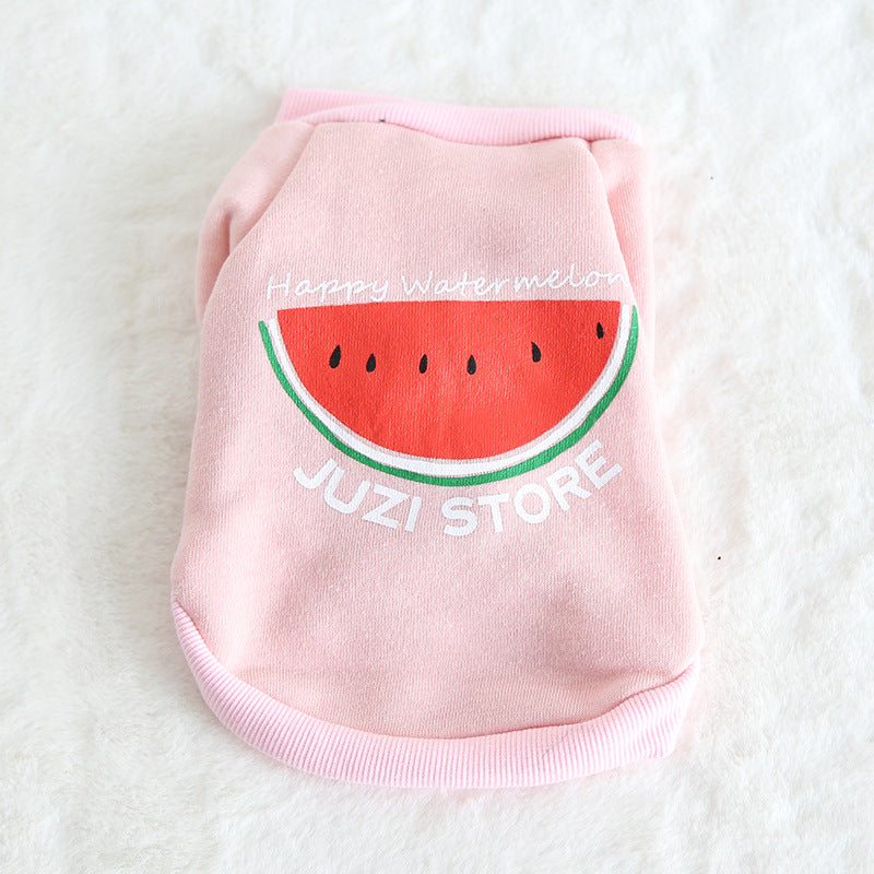 HKM-4790205 Multicolor Fruit Print Sweatshirt for Pets - Fashionable and Simple Design