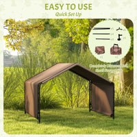 HKM-4790589 Wicker Dog House with Waterproof Canopy and Cushion for Small and Medium Dogs
