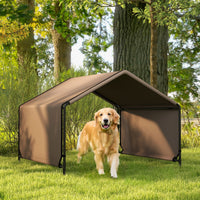 HKM-4790589 Wicker Dog House with Waterproof Canopy and Cushion for Small and Medium Dogs