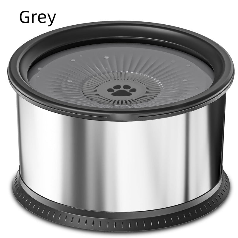 HKM-4790973 Large Capacity Stainless Steel Non-Slip Splash-Proof Pet Water Bowl - 2.5L, 3.5L, 4.5L Options