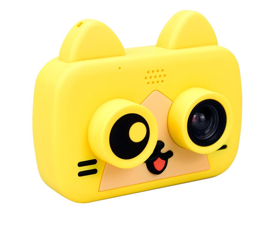 HKM-479123 Kid-Friendly Digital Camera with Cartoon Kitten Design for Little Photographers
