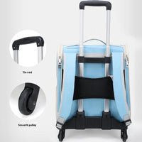HKM-4791357 Large Capacity Portable Pet Trolley Backpack Convenient for Cats and Small Dogs