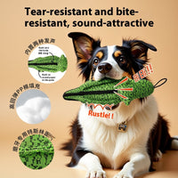 HKM-4792381 Crocodile-Shaped Canvas Dog Toy for Interactive Playtime