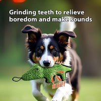 HKM-4792381 Crocodile-Shaped Canvas Dog Toy for Interactive Playtime