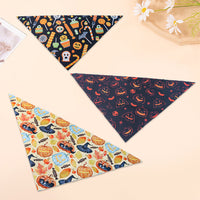 HKM-4792509 Halloween Skull Print Triangular Baby Bib for Pets - Polyester British Style