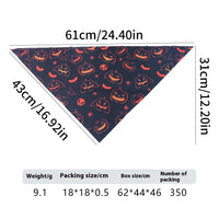 HKM-4792509 Halloween Skull Print Triangular Baby Bib for Pets - Polyester British Style