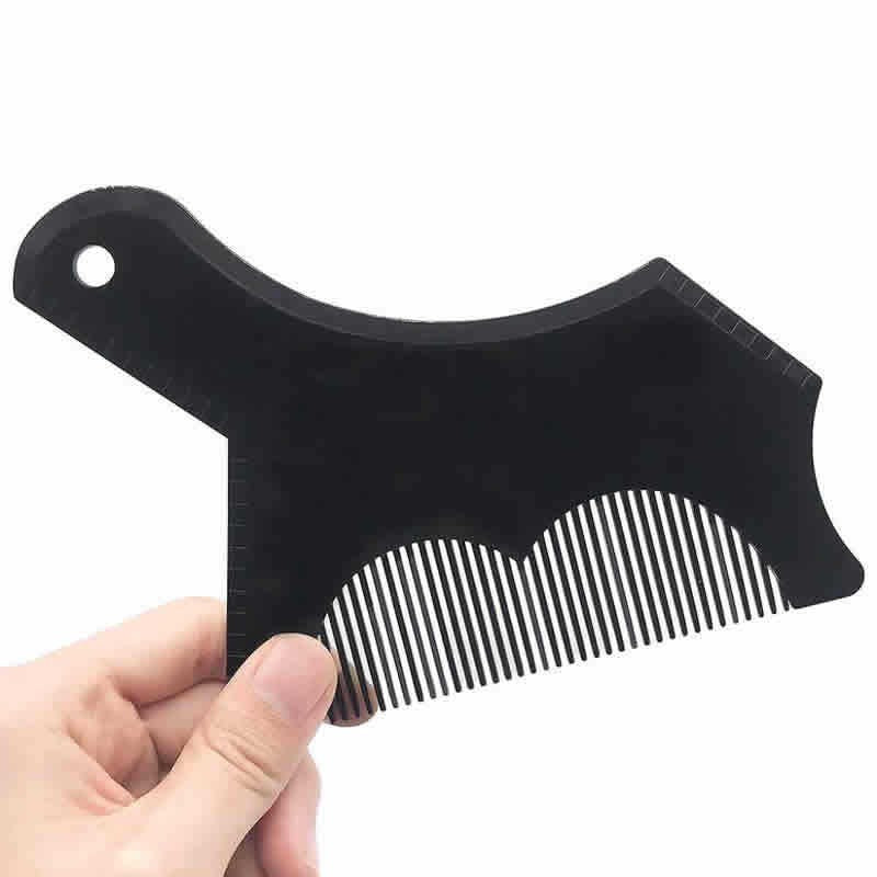 HKM-479379 8-in-1 Men's Beard Comb, Durable ABS Material, Multi-Functional Grooming Tool, Various Colors Available