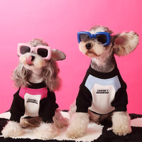 HKM-479379 Cute Cotton Zipper Pullover Sweater for Dogs in Pink and Blue
