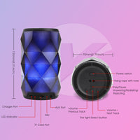 HKM-479443 Crystal Coke Can Shaped Bluetooth Speaker Lantern with Touch Control and Starry Sky Lighting Effect