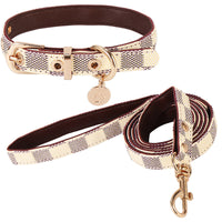 HKM-4794685 Leather Floral Hand Holding Rope Set for Small Pets