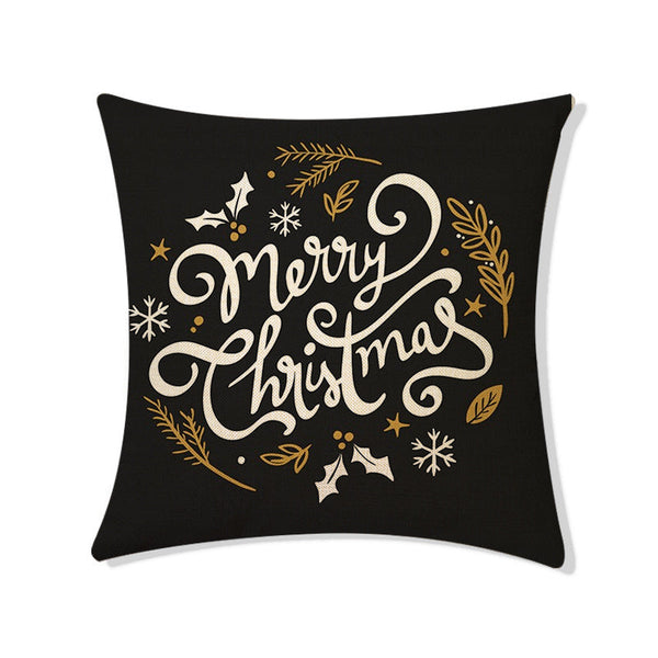 HKM-479507 Christmas-Themed Nordic Cushion Cover with Digital Printing - 45x45cm Pillowcase